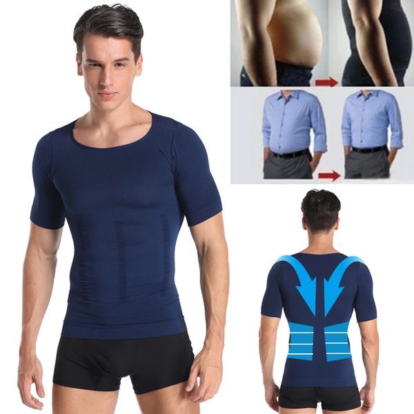 Body Shapers da uomo Classix T-shirt tonificante da uomo Dimagrante Shaper Postura Camicia Pancia Controllo Ginecomastia Gilet Compressione Uomo Pancia Corsetto 230802