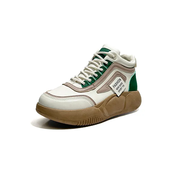 2023 Hot New Casual Shoes Designer Women Fashion Sneakers Girls Lace-Up Outdoot Pelle Giallo Verde Jogging Womens Platform Trainers Spedizione gratuita Taglia 35-40