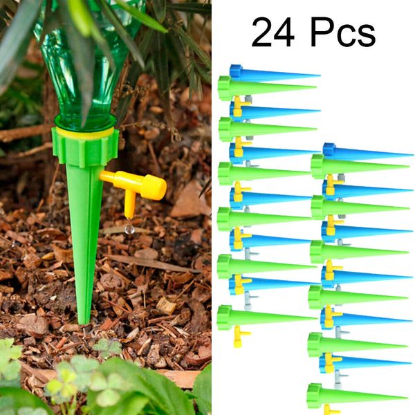 24 Paket Plant Waterer Kendi Otomatik Sulama Çivili Cihazlar Yavaş Serbest Bırakma