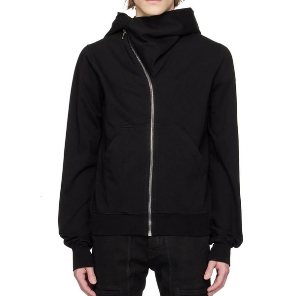 Herren-Kapuzenpullover, Sweatshirts, Herren-Kapuzenpullover, Sweatshirts, Zaubererhut, schräger Reißverschluss, Punkrock, Skateboard, Gothic, diagonaler Reißverschluss, schwarzer Umhang, Kapuzenjacke für Männer und Frauen