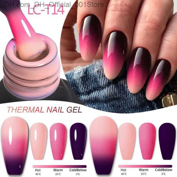 Лак для ногтей Lilycute 7 мл горячего геля -геля полированного темно -фиолетового розового градиента.