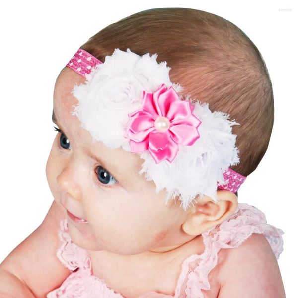 Acessórios para o cabelo bebê menina bandana infantil flor pérola gravata arcos nascido tiara headwrap presente crianças bandagem fita floral