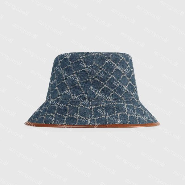 chapéu de balde duplo ggity 2023 boné de beisebol azul chapéus ajustados ícone letras chapéus jeans bege masculino feminino gorro Casquettes pescador com caixa 576371 #GBK-01