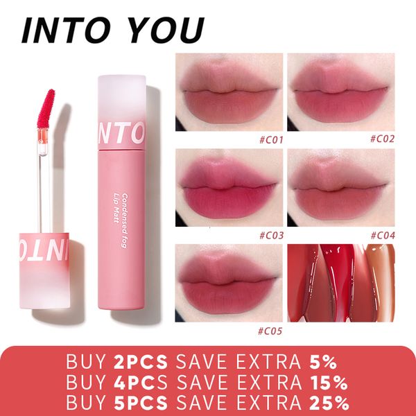 Brilho labial INTO YOU Matte Cosmetic Glaze Tonalidade de longa duração Hidratante à prova d'água de longa duração Filme rápido Maquiagem para lábios 230801