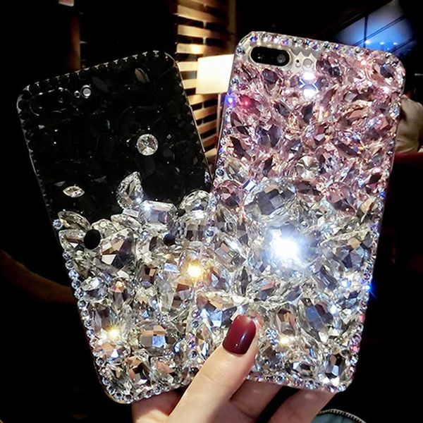Casos de telefone celular Moda Glitter Bling Crystal Diamond Capa para SamsungA10 A20 A21 A31 A32 A22 A50 A60 A80 A51 A52 A71 A81 Strass Pearl Case L230731