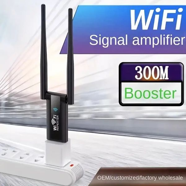 Беспроводная USB -адаптер Wi -Fi для ПК - NinePlus 300 Мбит/с двойных 5DBI Antennas 2.4G Wi -Fi Adapter для настольного ПК ноутбука Windows11/10/8/8.1/7/Vista/XP, беспроводной адаптер