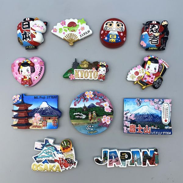 Imãs de Geladeira Oferta Especial Ásia Japão 3D Souvenir Turístico Decoração Artigos Artesanato Geladeira Magnética Coleção Presente 230802