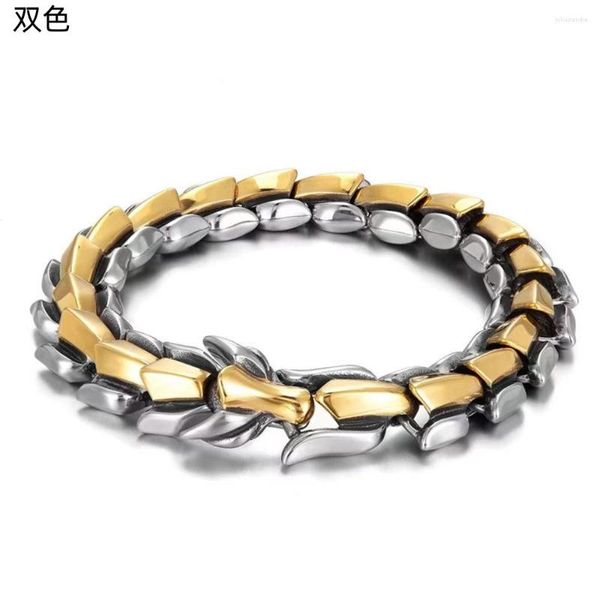 Link Armbänder Hip Hop Retro Mode Dragon Head Lin Armband Übertrieben Schmuck Für Männer Zubehör