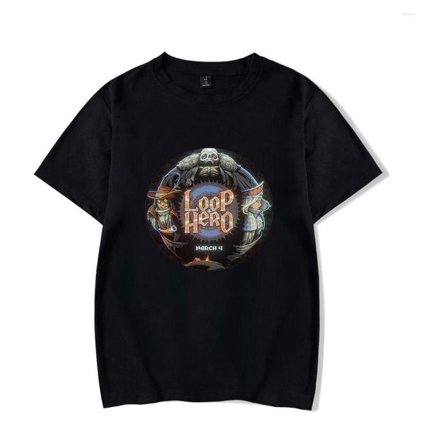 T-shirt da uomo Loop Hero Print Spring Summer Holiday Street Graffiti Style T-shirt casual uomo/donna Streetwear