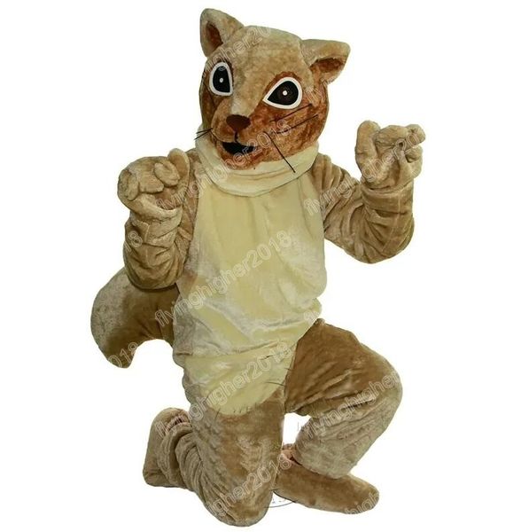 Professionelles braunes Eichhörnchen-Maskottchen-Kostüm, Halloween, Weihnachten, ausgefallenes Partykleid, Zeichentrickfigur, Anzug, Karneval, Unisex-Erwachsene-Outfit