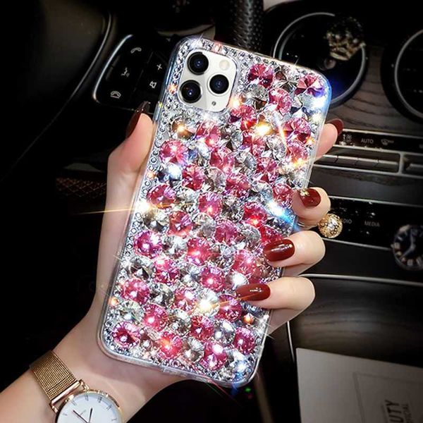 Custodie per cellulari Custodia di lusso con strass con diamanti e diamanti per Samsung Galaxy S22 S21 S20 Ultra S10 S8 S9 Plus Nota 20 10 8 9 Cover in cristallo L230731