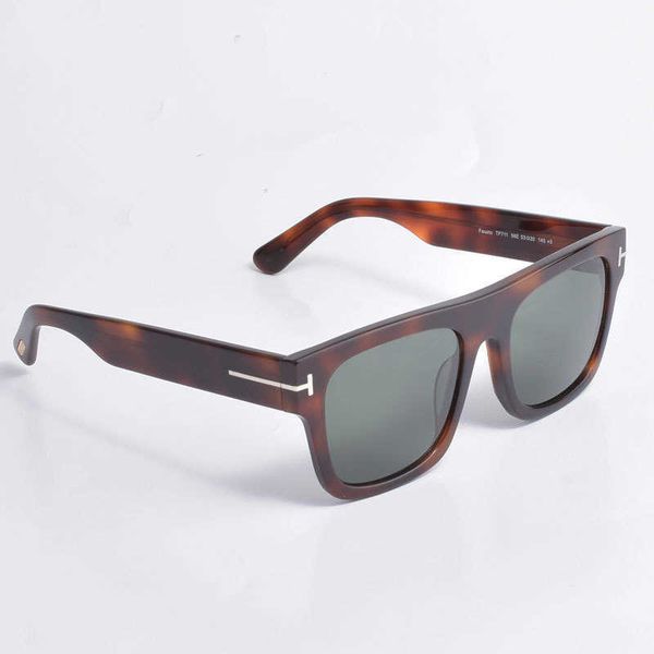 Роскошные солнцезащитные очки TomSunglasses Дизайнерские женские и мужские очки с буквами F Tf711 Поляризованные очки с пластиной в широкой толстой оправе для прямой трансляции с оригинальной коробкой