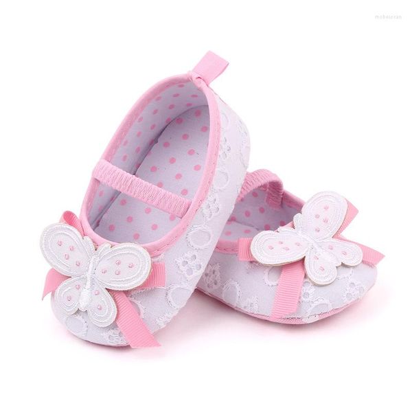 Sapatos de bebê First Walkers 0-18M nascidos meninas meninos berço algodão flores gancho cortiça macia 3 cores