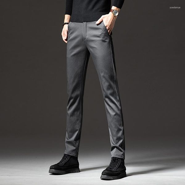 Мужские брюки Осень Зимняя модная бизнес повседневные брюки прямые брюки Jogger японская уличная одежда мужская одежда корейская