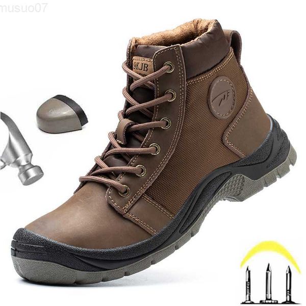 Botas masculinas botas de caminhada botas militares trabalho caminhadas indestrutíveis homens trabalho sapatos impermeáveis botas de segurança de combate sapatos táticos 2021 l230802