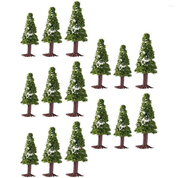 Set di fiori decorativi Modello di pino misto Paesaggio Albero Paesaggio Vassoio di sabbia Layout Prop Alberi finti Giocattoli