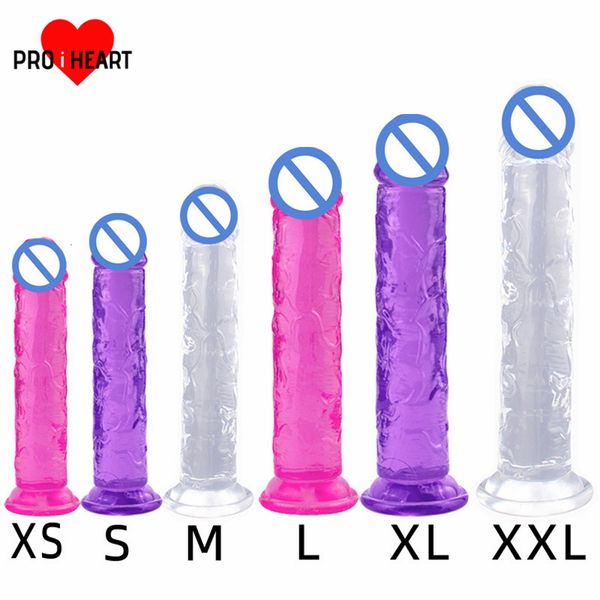 Dildos/Dongs Dildo Vibrante Transparente Com Poderosa Ventosa Anal Dildo Butt Plug Penis Artificial Suprimentos Adultos Brinquedos Sexuais Para Mulher E64W 230801