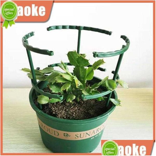 Altri attrezzi da giardino Piantare Rack Supporto per piante Mucchio Telaio in plastica Fiore Vite Staffa per arrampicata Disposizione in serra Drop Delivery H Dht5Z