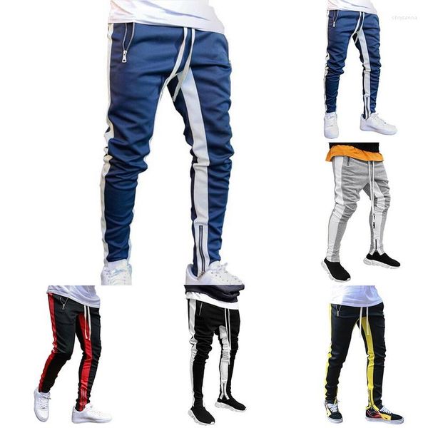 Pantaloni da uomo Pantaloni della tuta Pantaloni della tuta skinny Pantaloni Palestre nere Jogger Track Pantaloni da jogging da uomo Cerniera Casual Fitness Abbigliamento sportivo