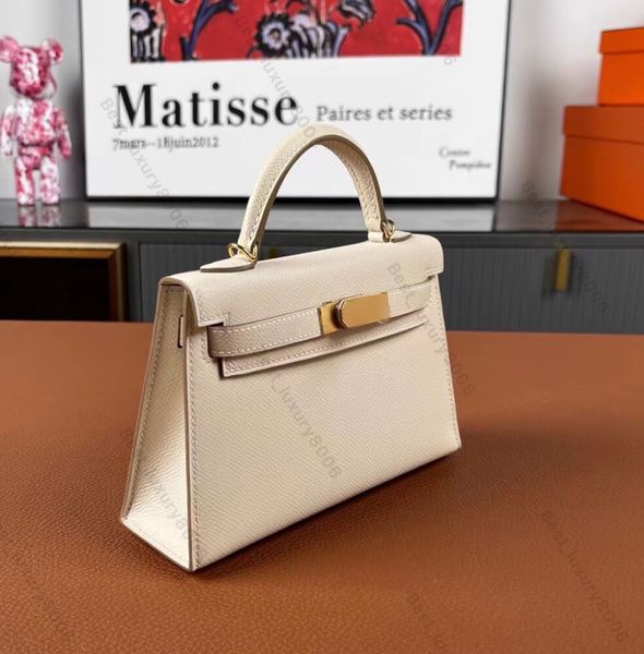 Todas as bolsas feitas à mão, designer clássico, bolsa de ombro clássica premium de couro francês Mini bolsa elegante crossbody saco com caixa de presente original premium