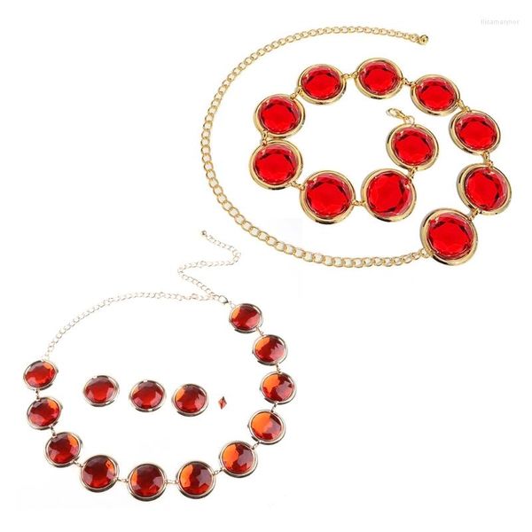 Dekorative Gürtel für Damen, Kleider, Bauchkette, Schmuck, rote Taille, Rabe