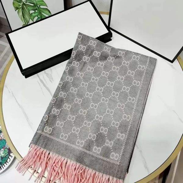 Großhandel Frauen Kaschmir Schal Luxus Designer Doppel Brief Schals Mode Marke Seidenschals Winter Warme Schals Herren Pashmina