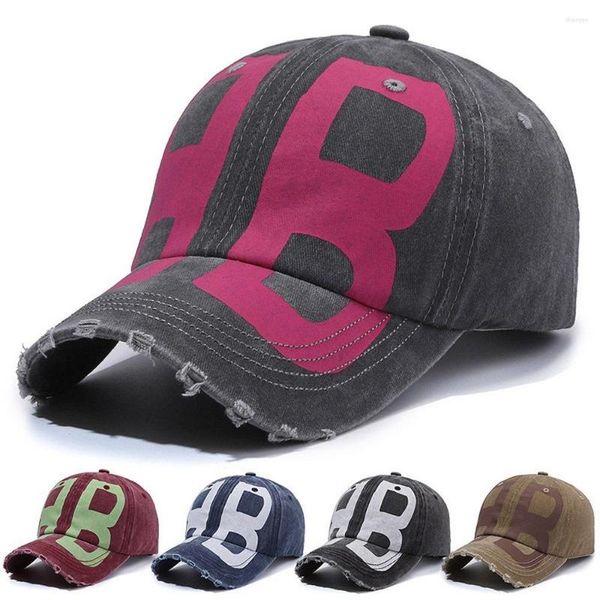 Ball Caps Baseball Baskal Kadınlar ve Erkekler Unisex Spor Şapkaları Pamuk 56-60cm Four Seasons Vintage Moda Kavisli Brim BQ0577