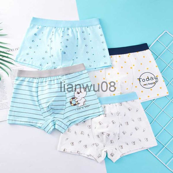 Mutandine 2 pezzi Baby Boy Boxer Biancheria intima di cotone Mutande per bambini Cartoon Dinosaur Bear Anime Stampa kid Mutandine traspiranti sane x0802