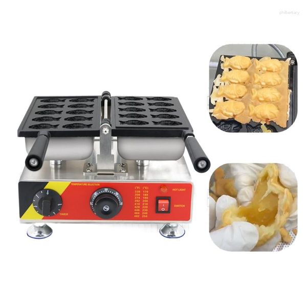 Brotbackautomaten 220V / 110V Elektrische Taiyaki-Maschine Antihaft-Fischform Waffeleisen Kuchen Backen Snack-Ausrüstung