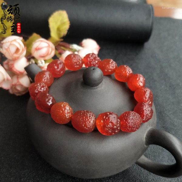 Strand Bracciale colorato naturale Agata Fine Jewelry Bangle Donna Uomo Genuine Jade Raw Stone Elastic Accessorie