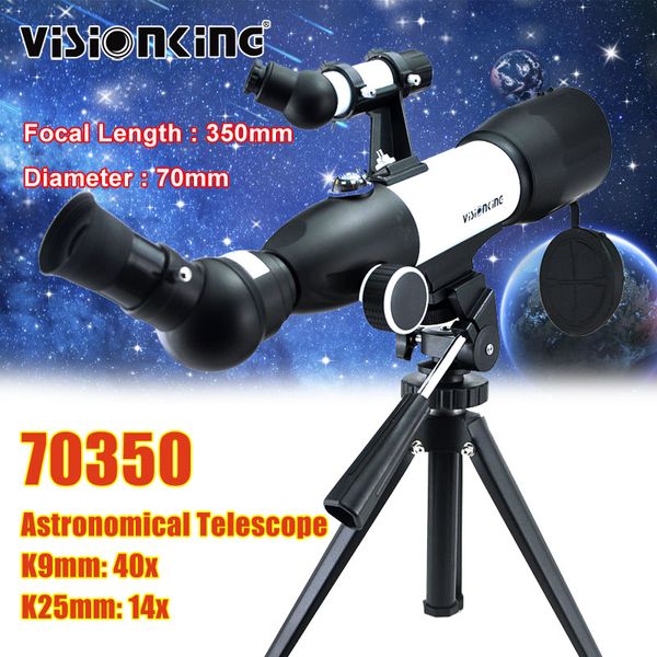 Visionking 120x Telescopio Astronomico Professionale per Spazio Monoculare 70MM Oculare Potente Binocolo per Star Camping 70350