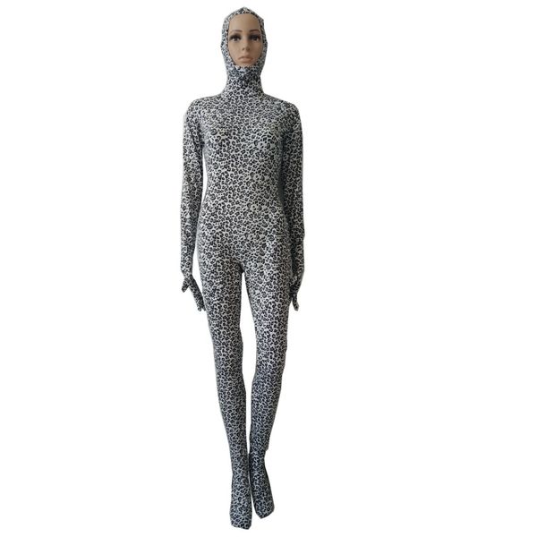 Lycar Spandex Catsuit open face cosplay Trajes Leopard Costume Animal Zentai Macacão Cosplay de corpo inteiro