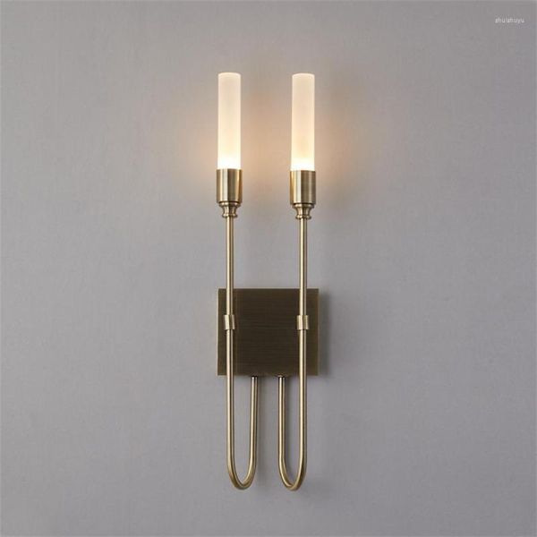 Wandleuchte Nordic Luxus Edelstahl Gold Lampen Schlafzimmer Wohnzimmer American El Esszimmer Dekor Wandlampen Lichter LED Leuchten