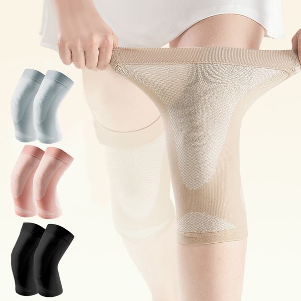 1 paio di ginocchiere estive ultra sottili in nylon elastico palestra fitness pallavolo tennis danza sport ginocchiere sollievo dal dolore articolare