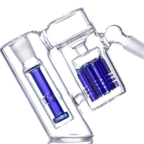 45 gradi Glass Ash Catcher riciclatore doppio nido d'ape perc ashcatcher 14mm 18mm adattatore per bong in vetro e bong per pipa ad acqua