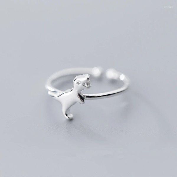 Cluster Rings YIZIZAI Cute Dinosaur Couples For Women Men Fashion Simple Engagement Jewelry Statement Sweetheart Tyrannosaurus Ring Gift