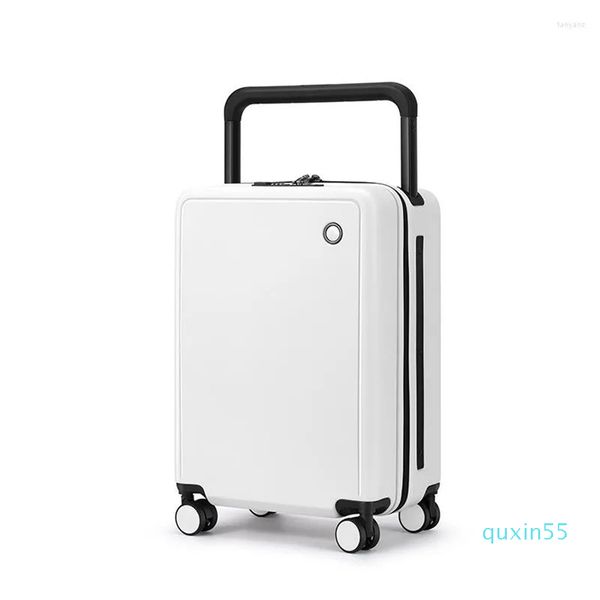 Koffer, breiter Stangen-Reisekoffer auf Rädern, 20-Zoll-Tragegepäck, Reißverschluss, TSA-Trolley, Passwort-Rollkoffer
