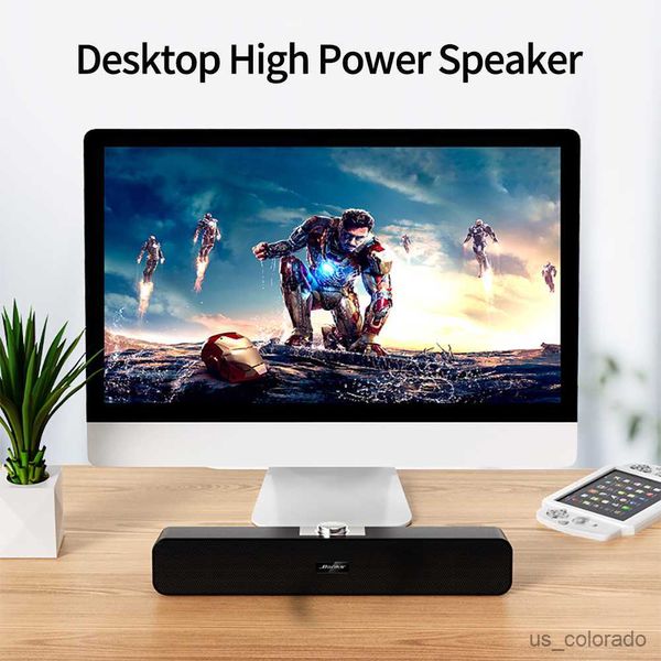 Portable Speakers Wired Bluetooth Speaker Strip Speaker Mini Portable Speakers for Computer TV Auxiliary Speakers Home Outdoors Security Sound Bar R230803
