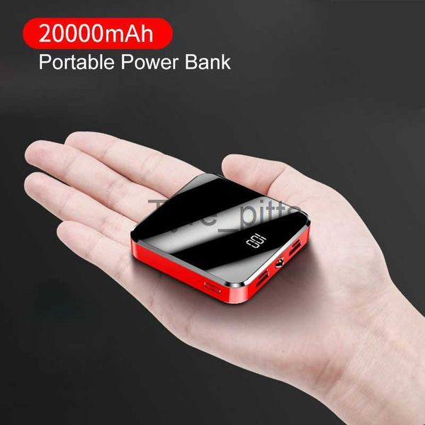 Wireless Chargers Mini Power Bank 20000mAh Bateria externa DUAL USB LED Poverbank para Xiaomi Mi Power Bank para iPhone Samsung Note10 Plus X0803