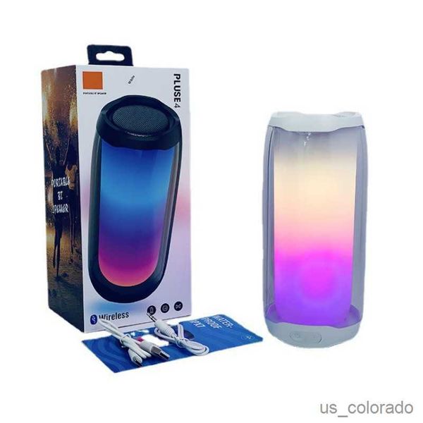 Alto-falantes portáteis Alto-falante Bluetooth PLUSE tela cheia RGB cartão de luz colorida 1+1 sem fio R230803