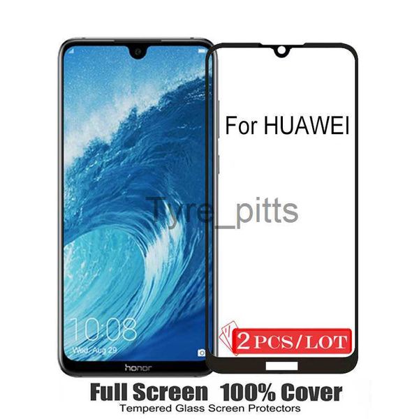 Cep Telefonu Ekran Koruyucular 2 PCS HUAWEI Y6 Y7 2019 HUAWEI Y5 Y9 2019 TEMEL CAM KORUYUCU CAM HUAWEIY6 Y 6 7 9 Film X0803