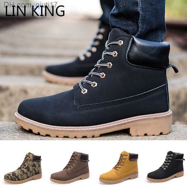 Botas Primavera e Outono Botas Masculinas Outdoor Ankle Boots Botas Masculinas Antiderrapantes Unissex Work Sports Shoes Plus Size 46 Zapatos De Hombre Z230803