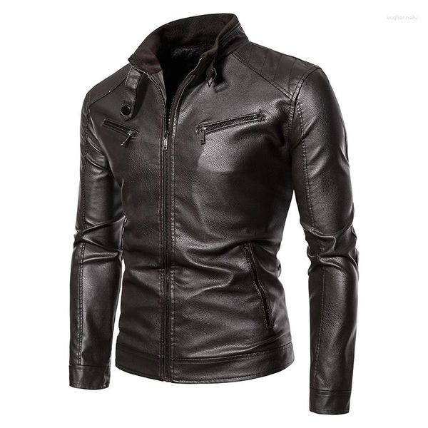 Jackets masculinos Dybzacq Casual Leather Roupos Motocicleta Casaco coreano Slim Trend Trend Young PU Jacket