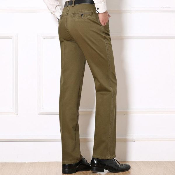 Pantaloni da uomo MRMT 2023 Pantaloni di marca Pantaloni di cotone a lavaggio dritto Pantaloni di mezza età per pantaloni lunghi casual da uomo