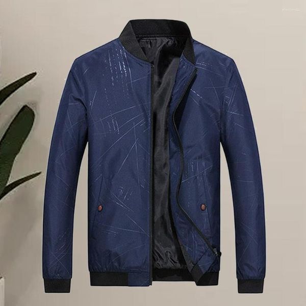 Jaquetas masculinas super macias e estilosas com punho canelado, costura fina, jaqueta masculina solta para uso diário