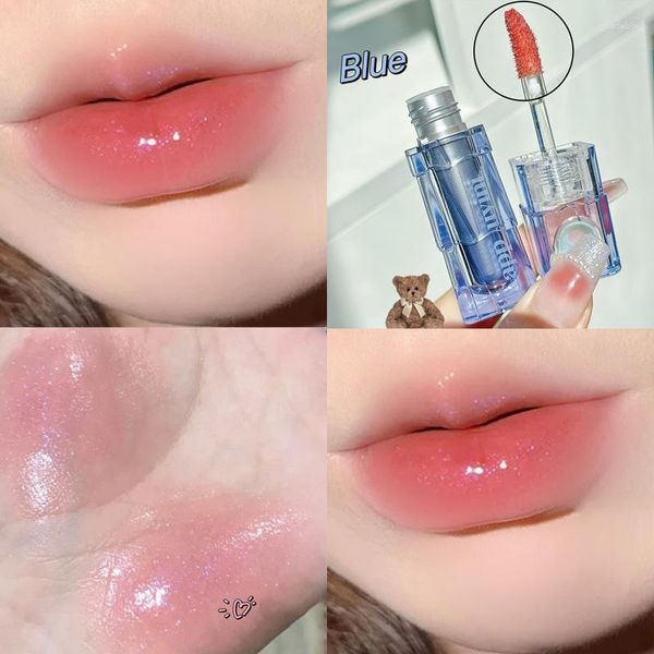 Lip Gloss Ice Mirror Jelly Water Light Orange Batom Moisturizing Hydrating Tints Lasting Inks Coreano Sheglam Makeup