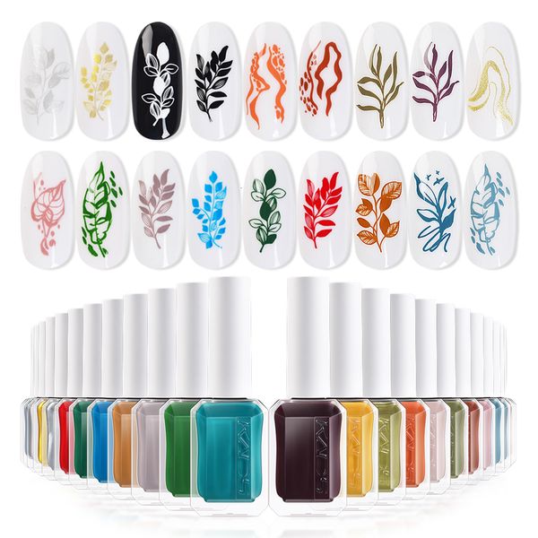 Nagellack 241210, PC-Set, Stempelset für Plattenfarbe, Lack, Lufttrocknung, Maniküre, Drucklack 230802