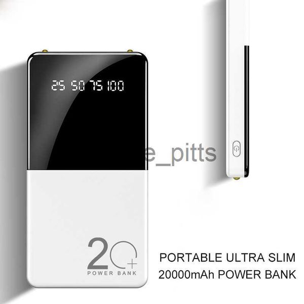 Carregadores sem fio 20000mAh Ultra Slim Power Bank Portátil display digital Bateria de telefone externo Poverbank Para iPhone Huawei Xiaomi Powerbank x0803