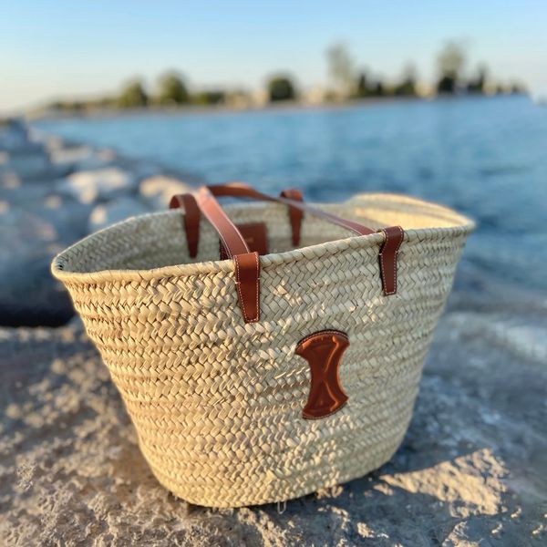 Bolsa de praia clássica TRIOMPHE Bolsas femininas de alta qualidade Designer bolsas organizadoras masculinas Straw Summer Basket Shoulder Bags Crossbody luxos Hobo Underarm Tote Clutch bag