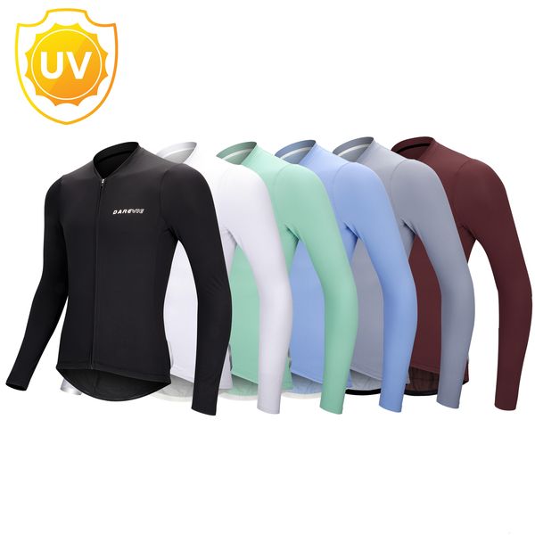 Radfahren Shirts Tops DAREVIE Jersey Herren Langarm Atmungsaktiv Schnell Trocknend Bambuskohle Faser 6 Farbe Bike 230802